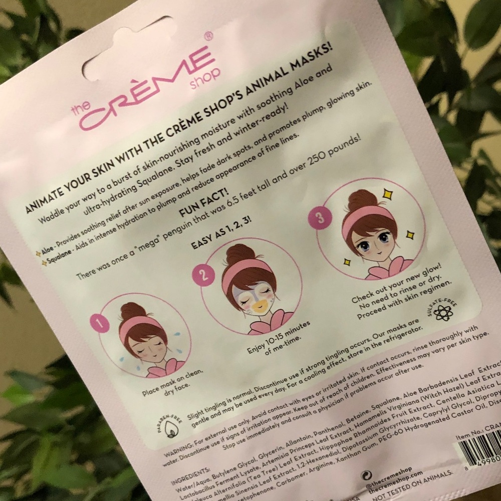 Pink Animated Penguin Face Mask - Hydrating Sheet Mask - Picture 3 of 4